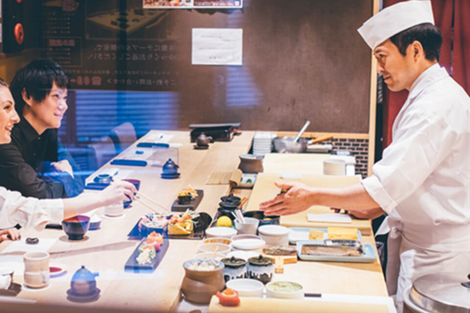 寿司職人とお客様